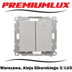 Kontakt Simon 55 ściemniacz przyciskowy aluminium mat Warszawa Aleja Sikorskiego 3 LU3 Bartycka